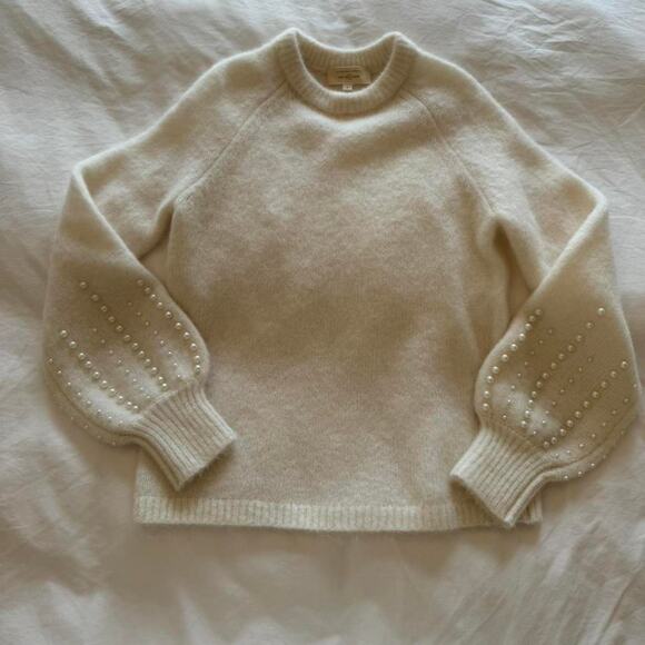 Sezane cream pearl sweater - Picture 1 of 5